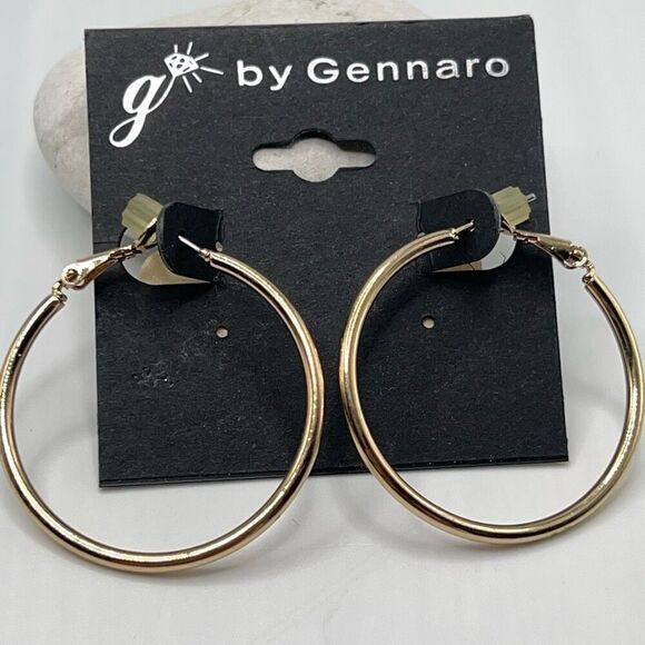 G by Gennaro Classic GOld HoopsEarrings $16ea / 3 for $25  3623 - Picture 5 of 6